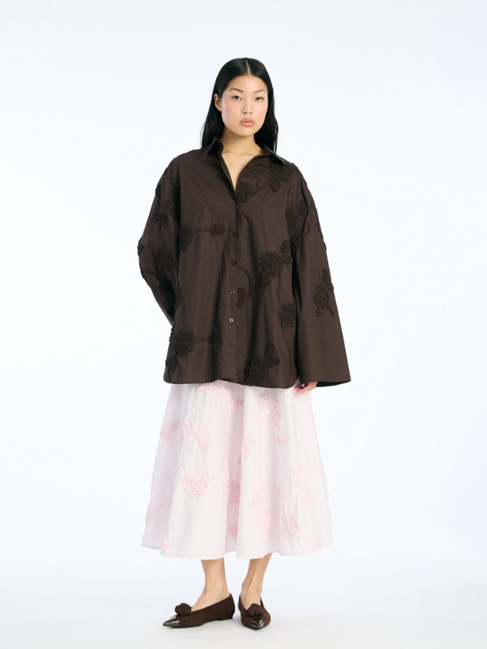 ROTATE-FLOWER OVERSIZED SHIRT-1151031667 1667 MOLE`