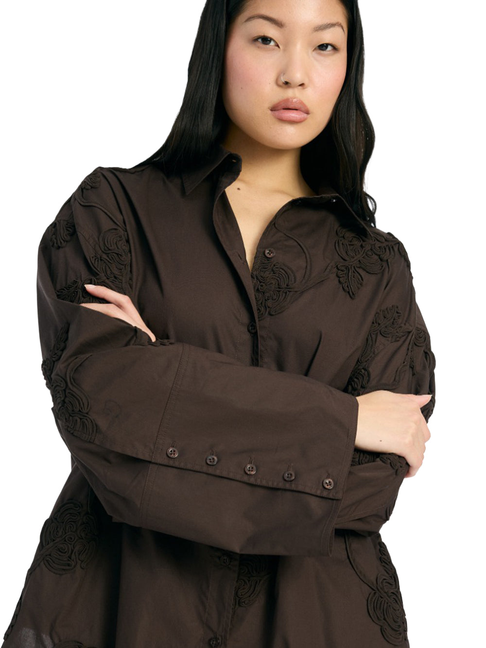 ROTATE-FLOWER OVERSIZED SHIRT-1151031667 1667 MOLE`