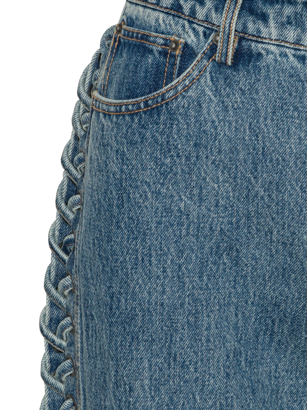 ROTATE-LACED STRAIGHT LEG JEANS-1145953054 3054 VINTAGE BLUE DENIM