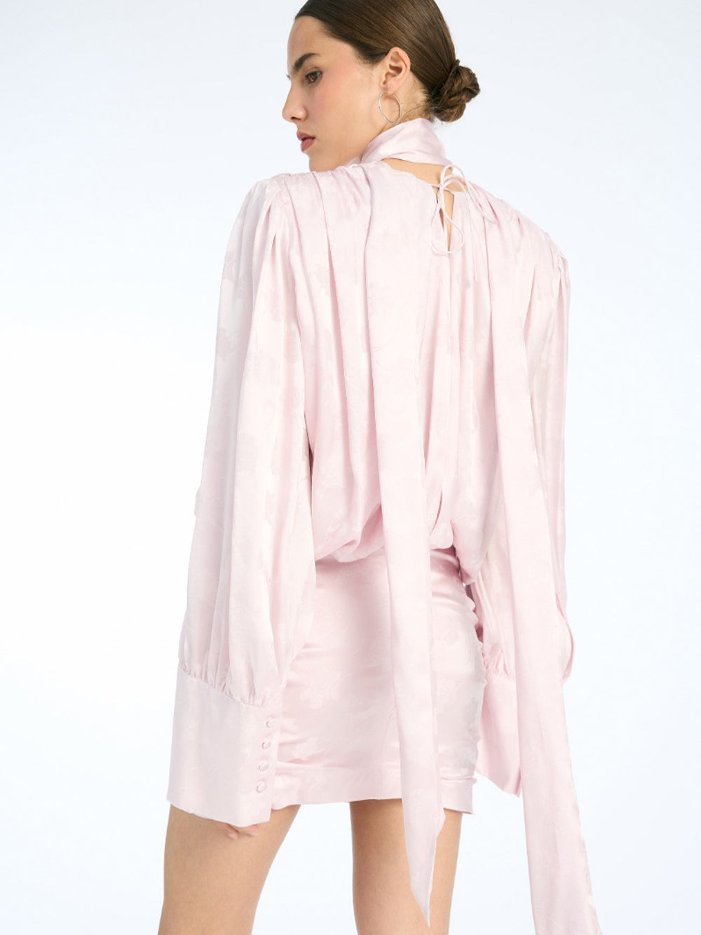 ROTATE-LONGSLEEVE MINI DRESS-1160641809 1809 ORCHID ICE