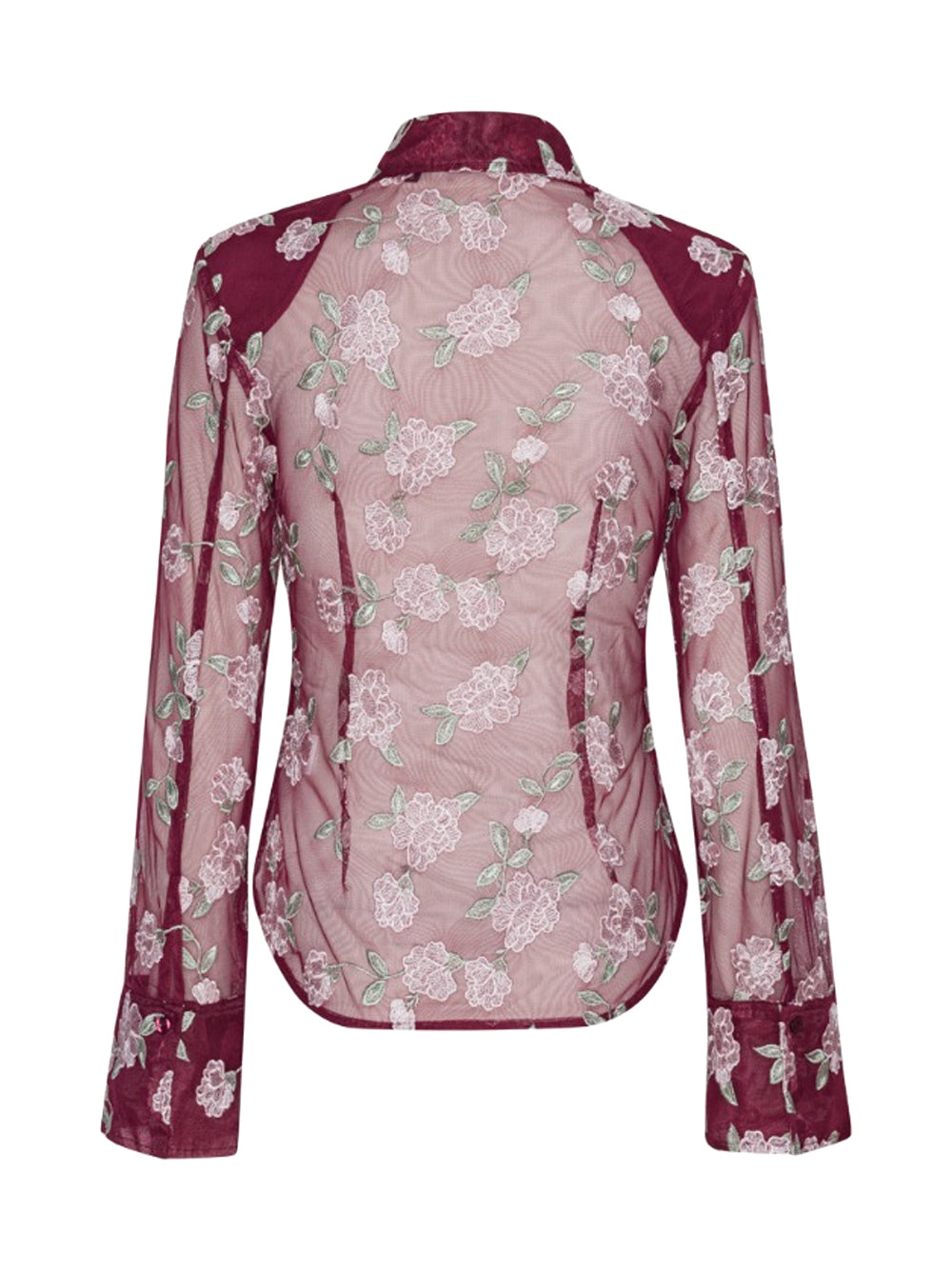 ROTATE-MESH FITTED SHIRT-1145092934 2934 ZINFANDEL COMBINATION