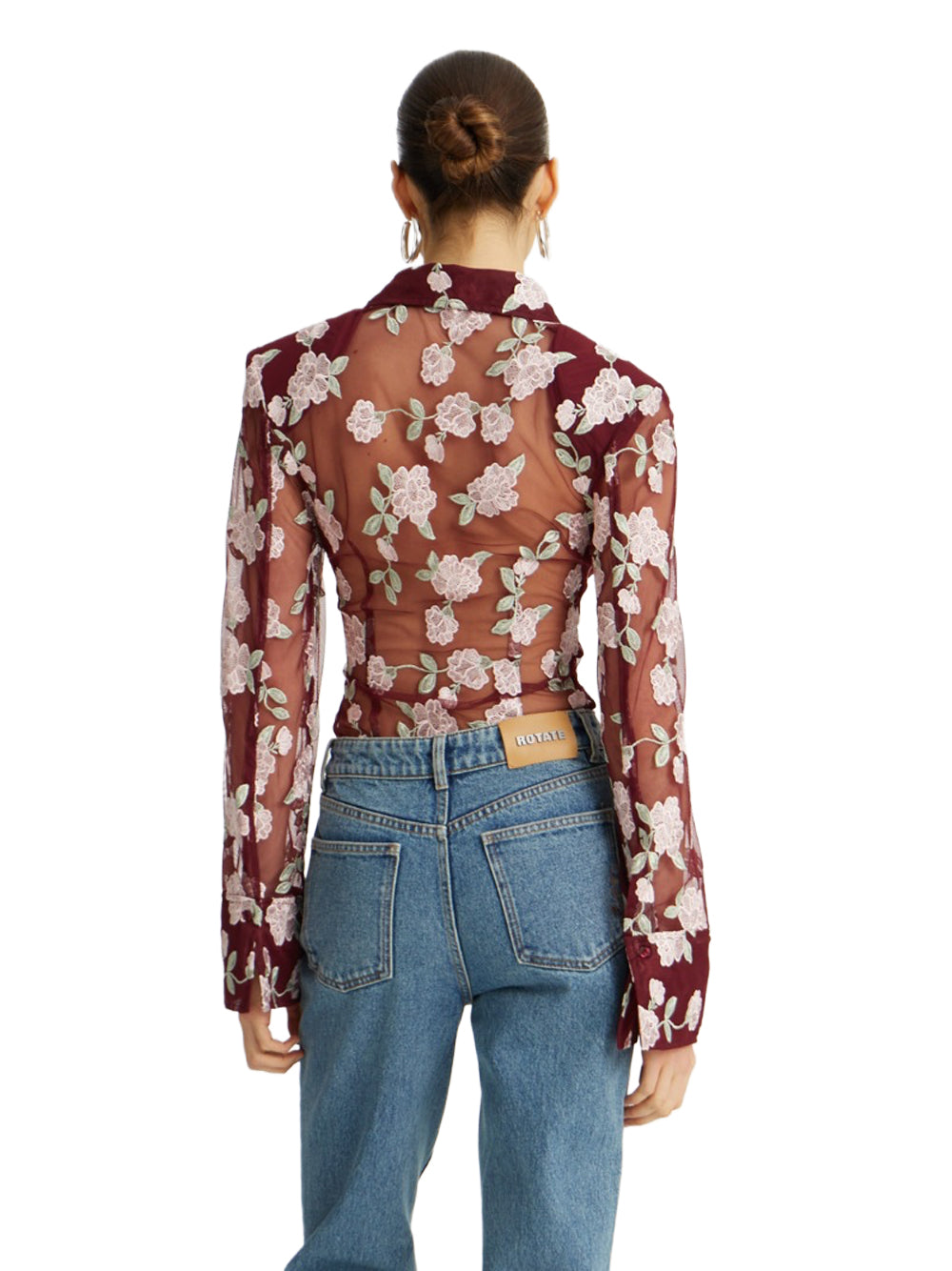 ROTATE-MESH FITTED SHIRT-1145092934 2934 ZINFANDEL COMBINATION