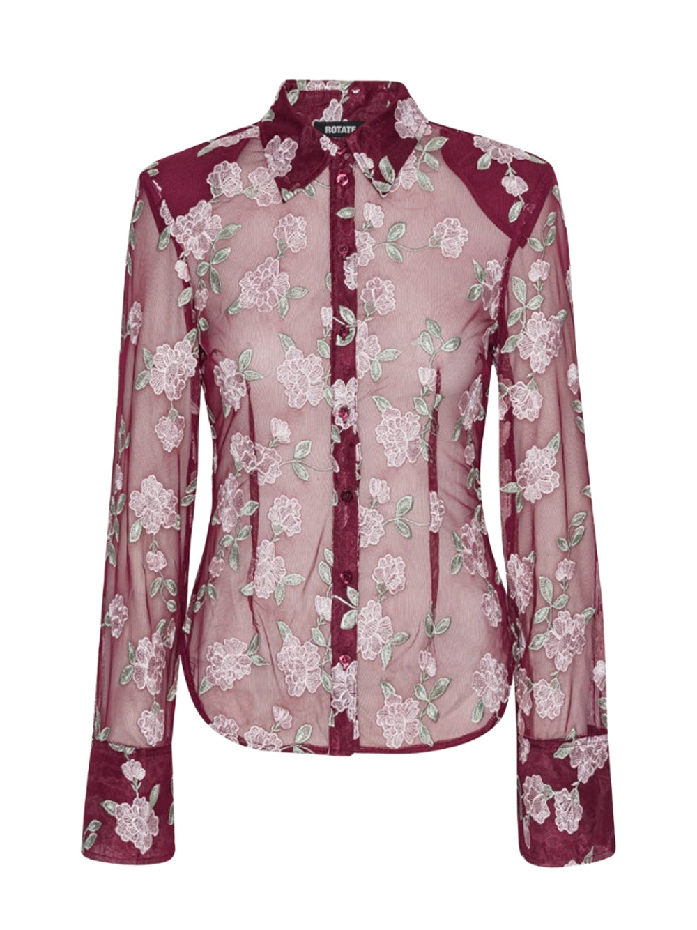 ROTATE-MESH FITTED SHIRT-1145092934 2934 ZINFANDEL COMBINATION