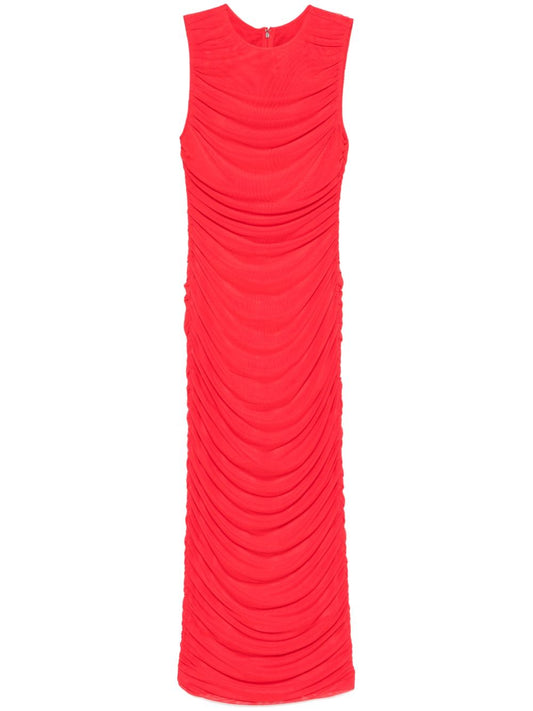 ROTATE-MESH MIDI DRESS-1144371292 1292 HIGH RISK RED