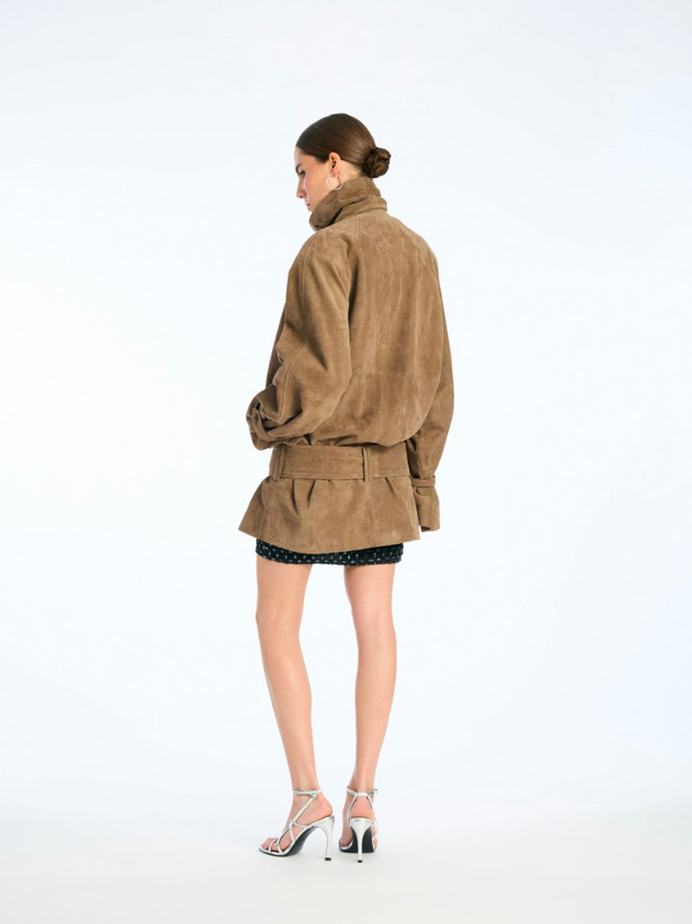 ROTATE-OVERSIZE SUEDE JACKET-1153101683 1683 MOREL