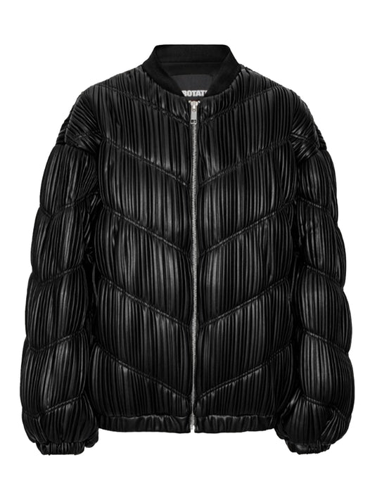 ROTATE-PLEATED BOMBER JACKET-115038100 100 BLACK