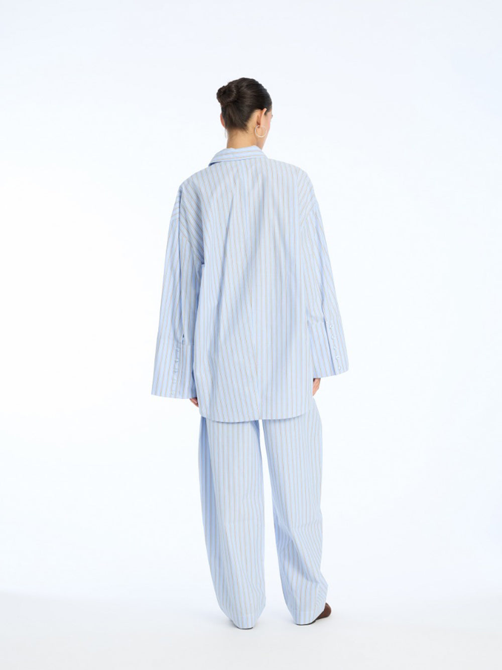 ROTATE-POPLIN OVERSIZED SHIRT-1153663082 3082 HYDRANGEA BLUE COMB