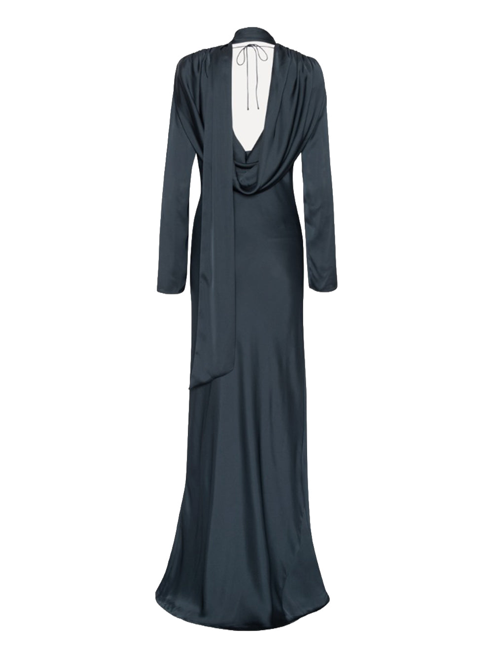 ROTATE-SATIN MAXI DRAPY DRESS-1154392318 2318 SKY CAPTAIN BLUE
