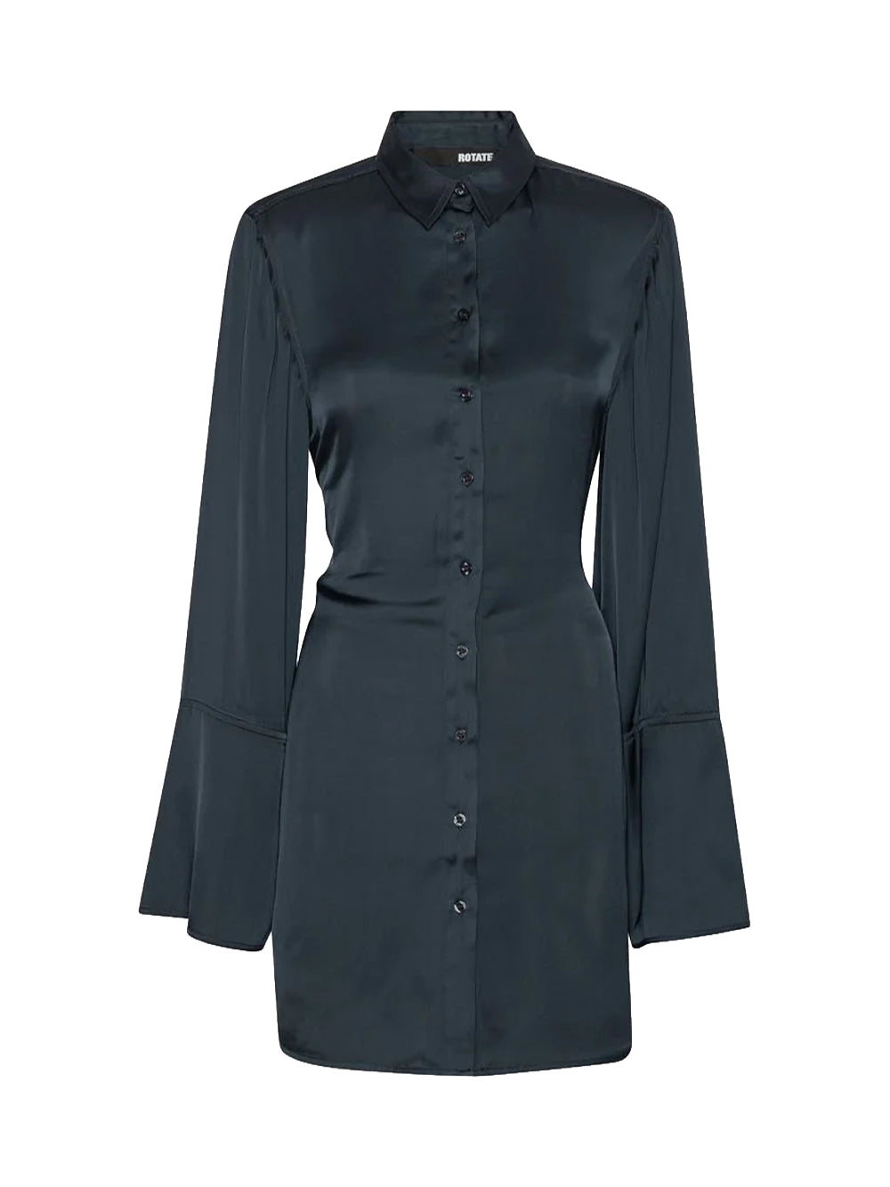 ROTATE-SATIN TIE SHIRT DRESS-1151082318 2318 SKY CAPTAIN BLUE