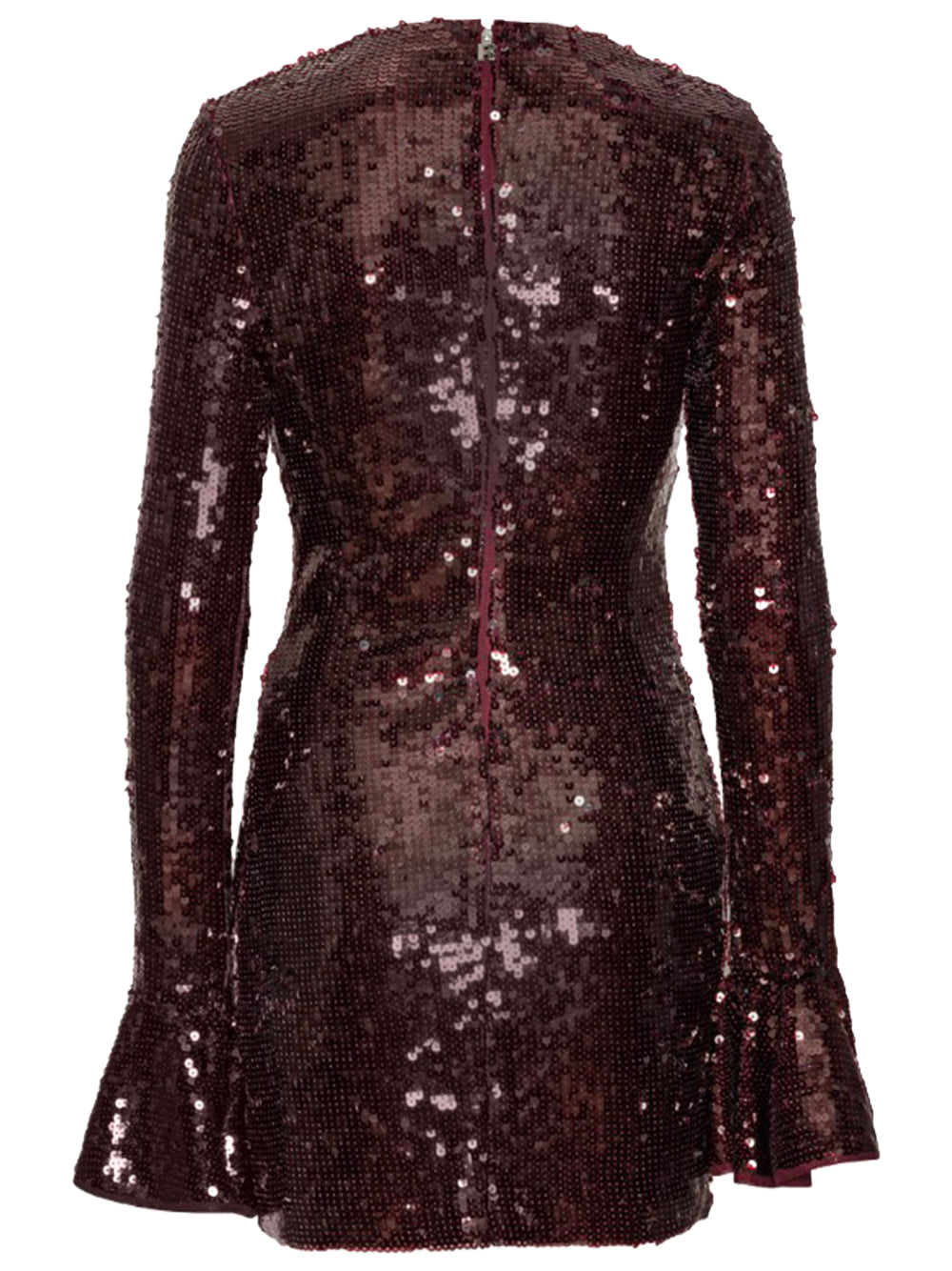 ROTATE-SEQUINS LS MINI DRESS-1146142734 2734 ZINFANDEL
