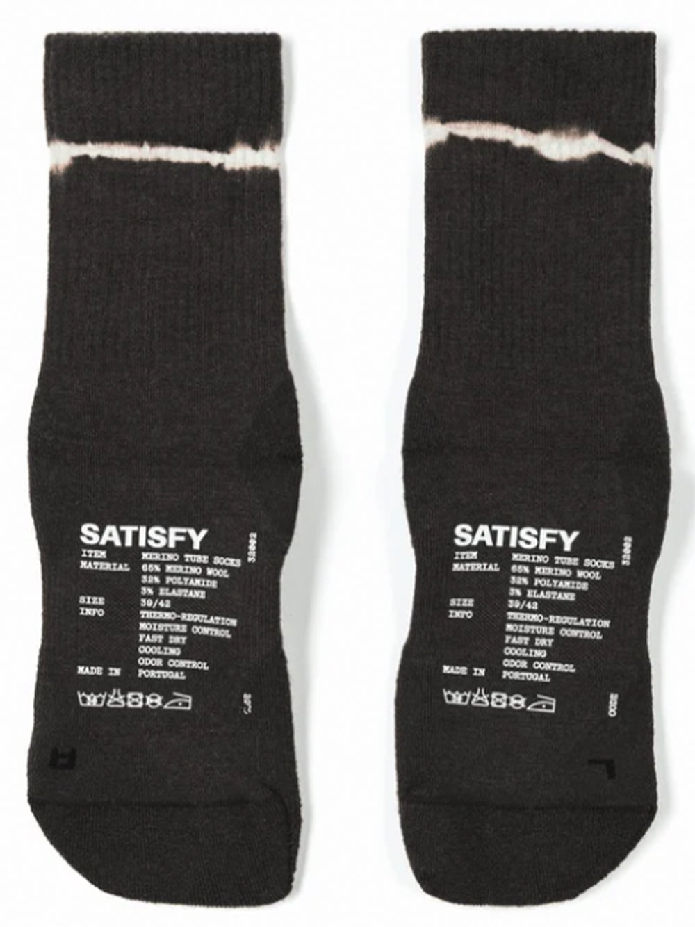 SATISFY-MERINO NYLON TUBE SOCKS-32002.00H00 BLACK TIE DYE