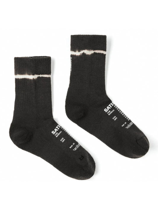 SATISFY-MERINO NYLON TUBE SOCKS-32002.00H00 BLACK TIE DYE
