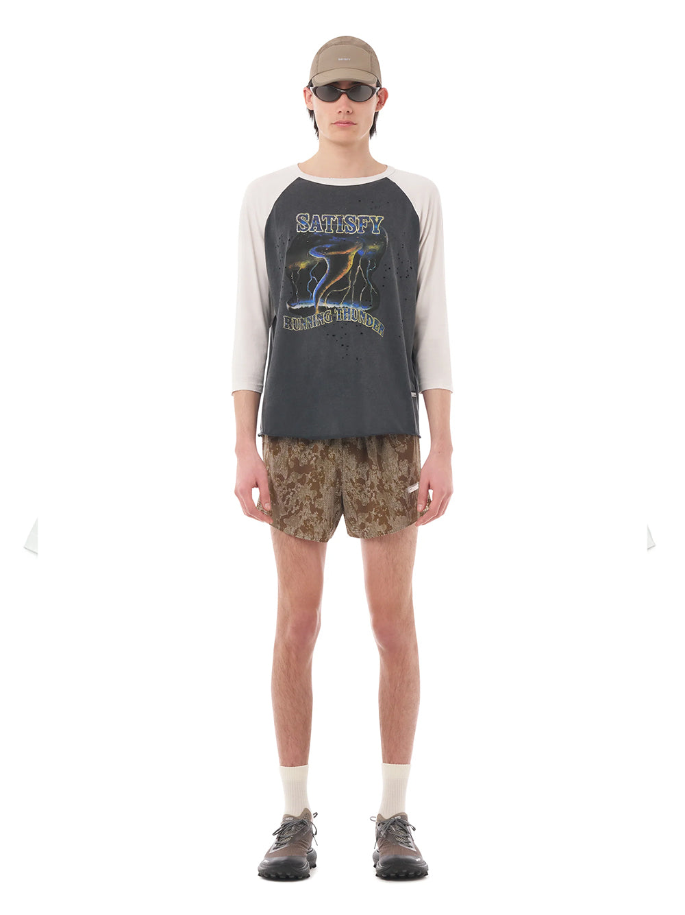 SATISFY-MOTHTECH BASEBALL TEE-11096.11A20 OFF WHITE/AGED BLACK