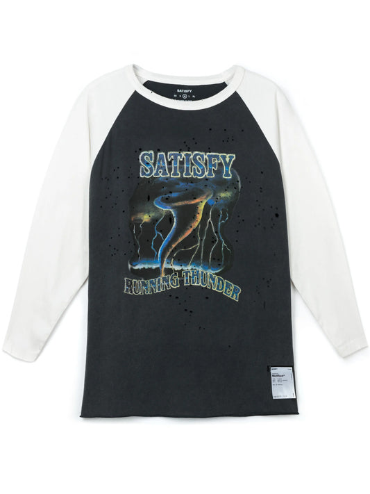SATISFY-MOTHTECH BASEBALL TEE-11096.11A20 OFF WHITE/AGED BLACK
