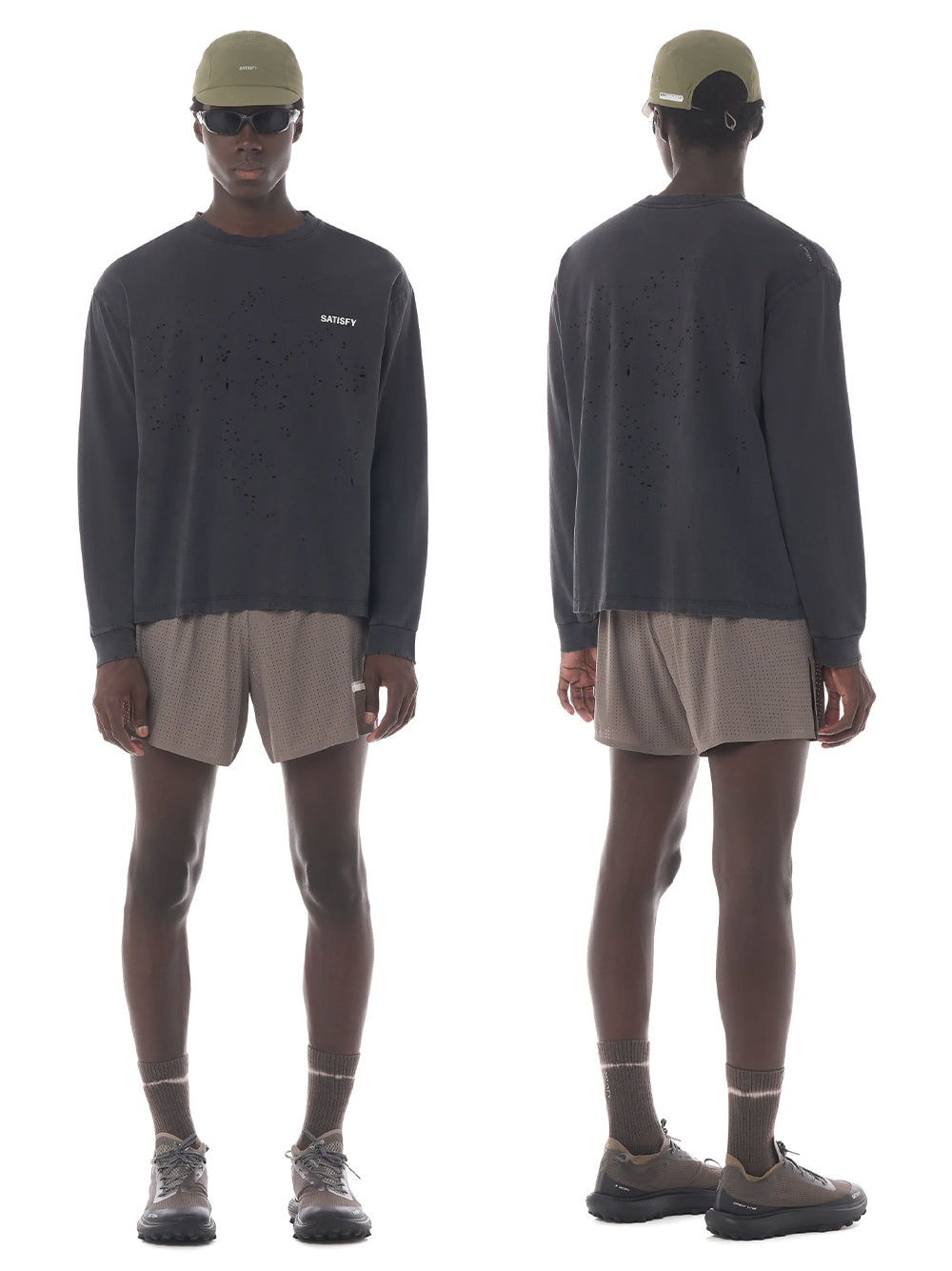 SATISFY-MOTHTECH LONG TEE-11073.01A02 FADED BLACK