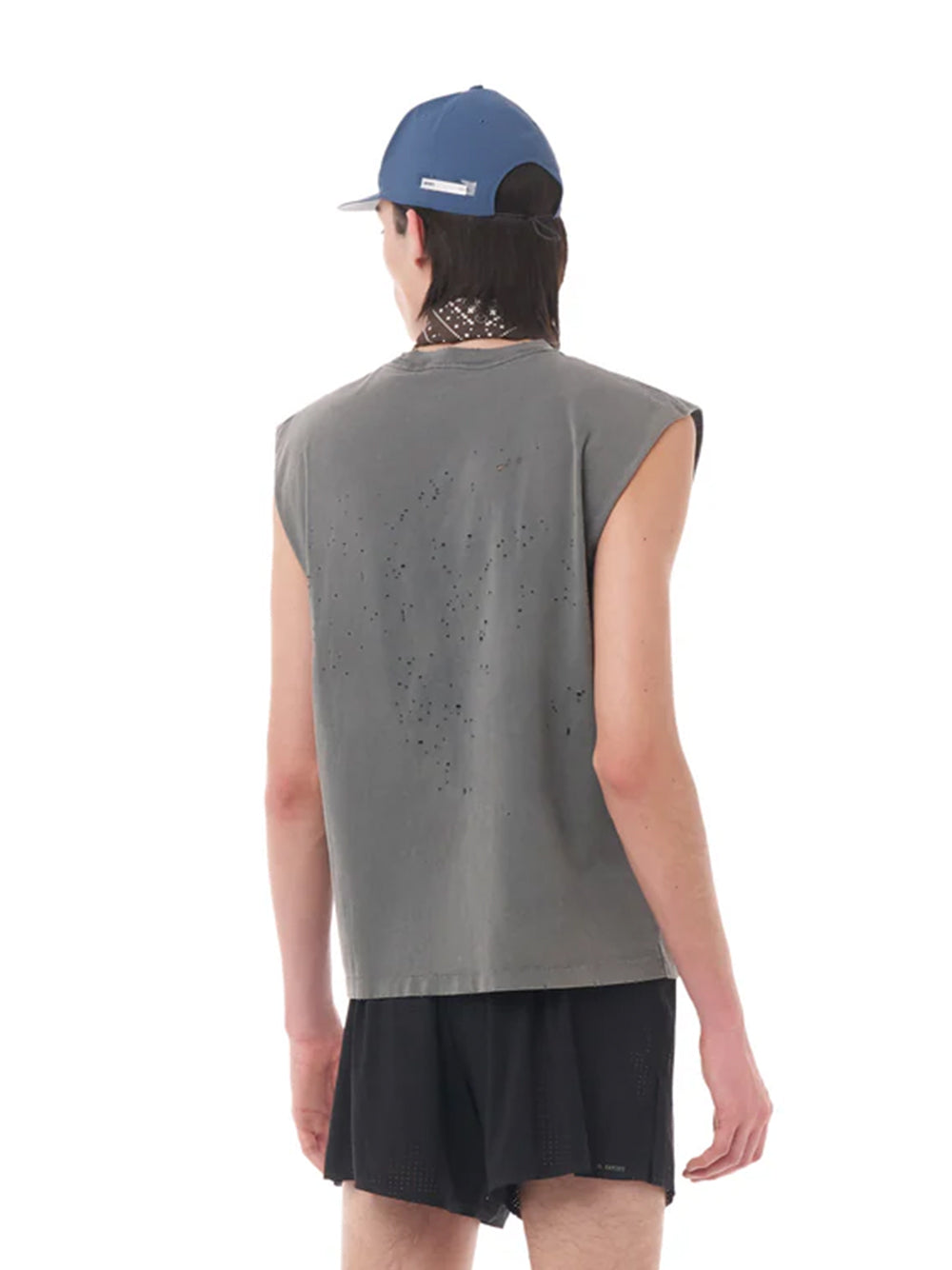 SATISFY-MOTHTECH MUSCLE TEE-11005.01A02 FADED BLACK