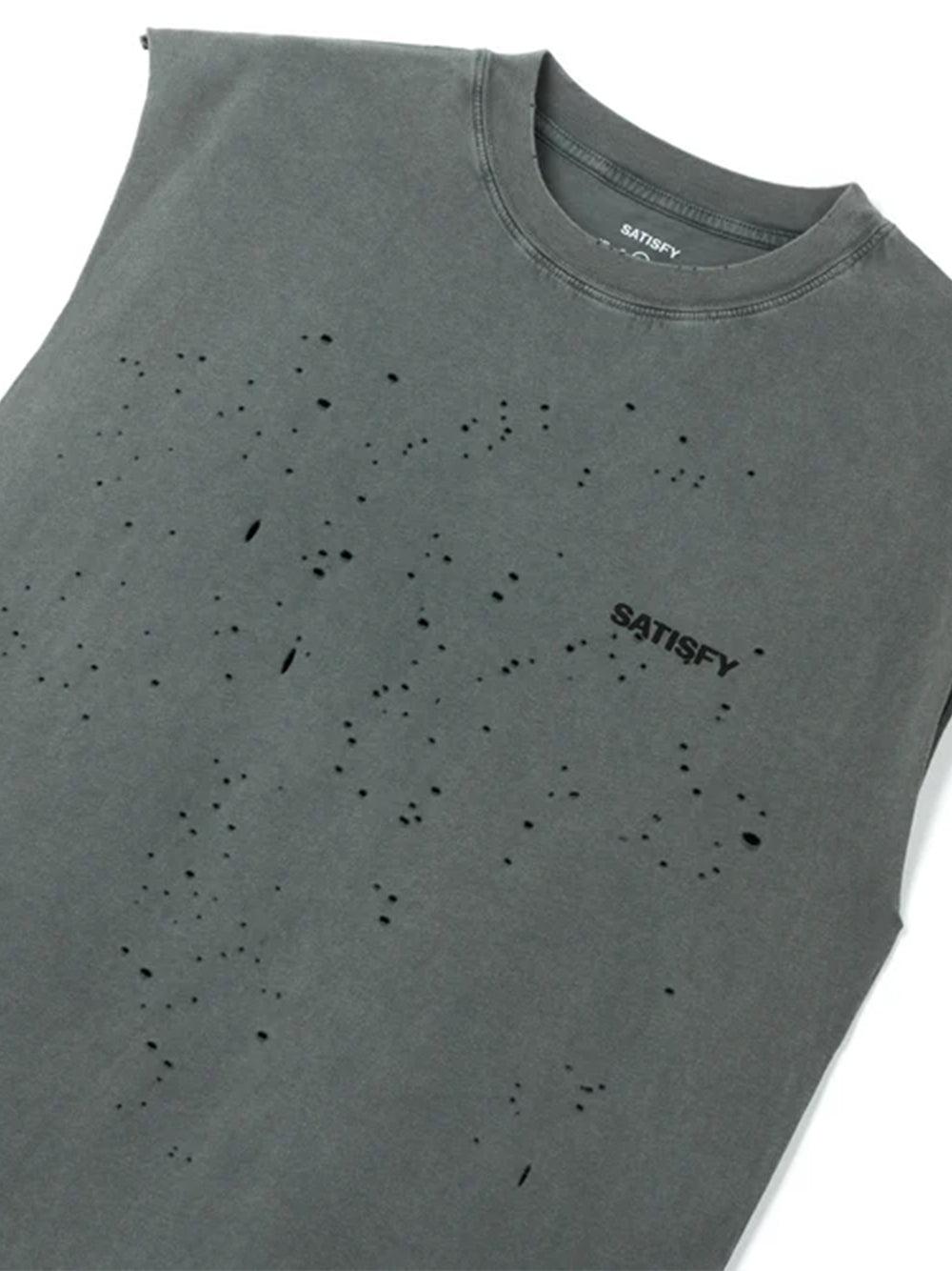 SATISFY-MOTHTECH MUSCLE TEE-11005.01A02 FADED BLACK