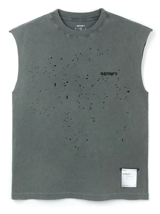 SATISFY-MOTHTECH MUSCLE TEE-11005.01A02 FADED BLACK
