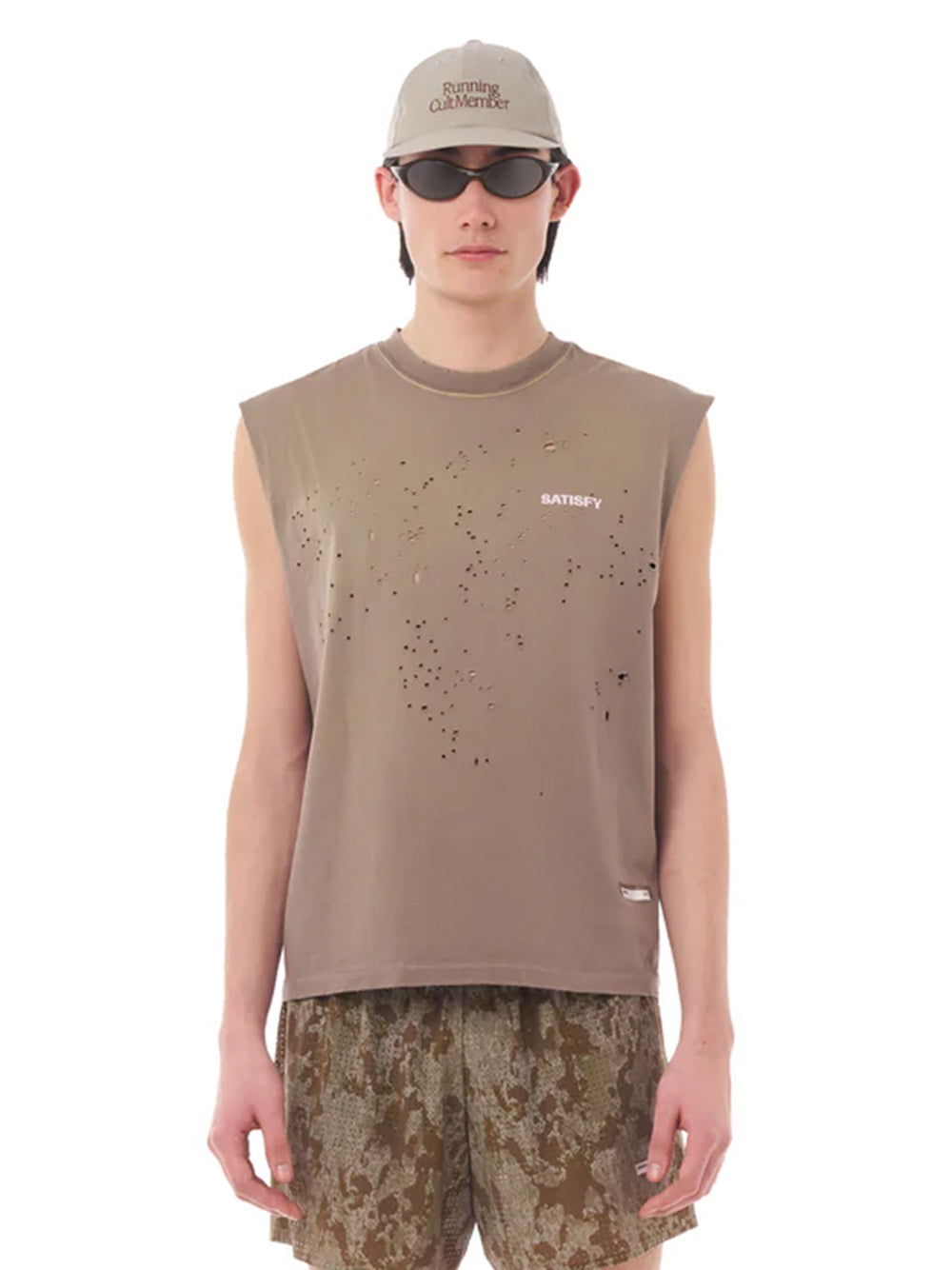 SATISFY-MOTHTECH MUSCLE TEE-11005.91E02 SUN BLEACHED FALCON