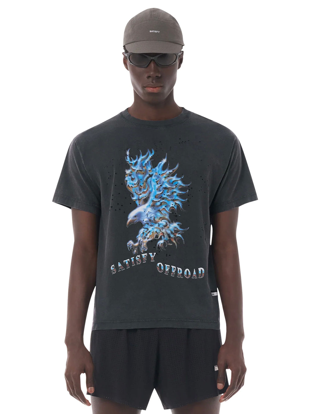 SATISFY-MOTHTECH T-SHIRT-11006.00A15 AGED BLACK