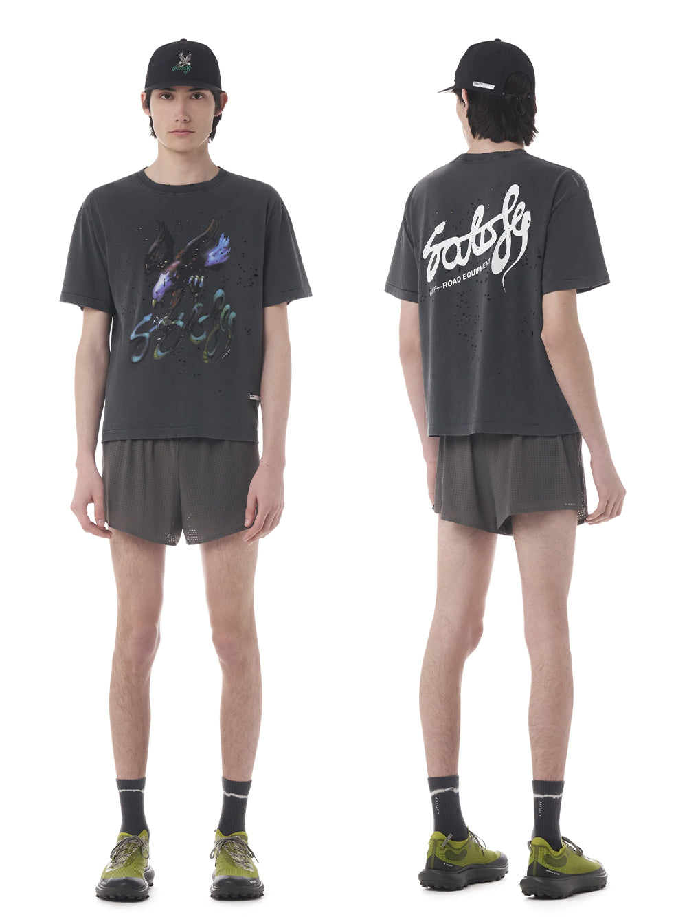 SATISFY-MOTHTECH T-SHIRT-11006.00A35 AGED BLACK EAGLE