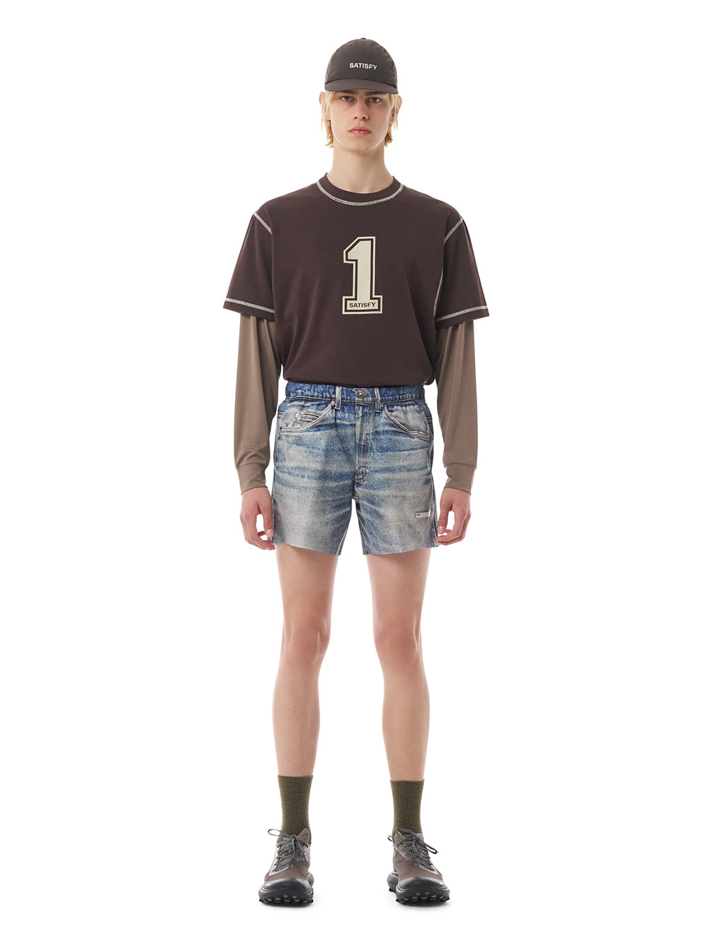 SATISFY-PEACESHELL 5 UNLINED SHORTS-12008.60G00 DIGITAL DENIM