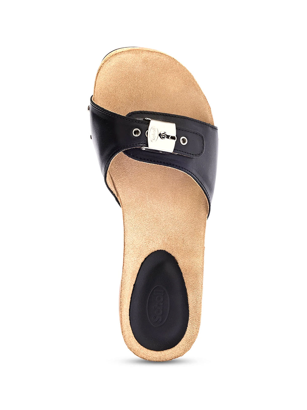 SCHOLL-LUNA HEEL-F006911004 BLACK LEATHER