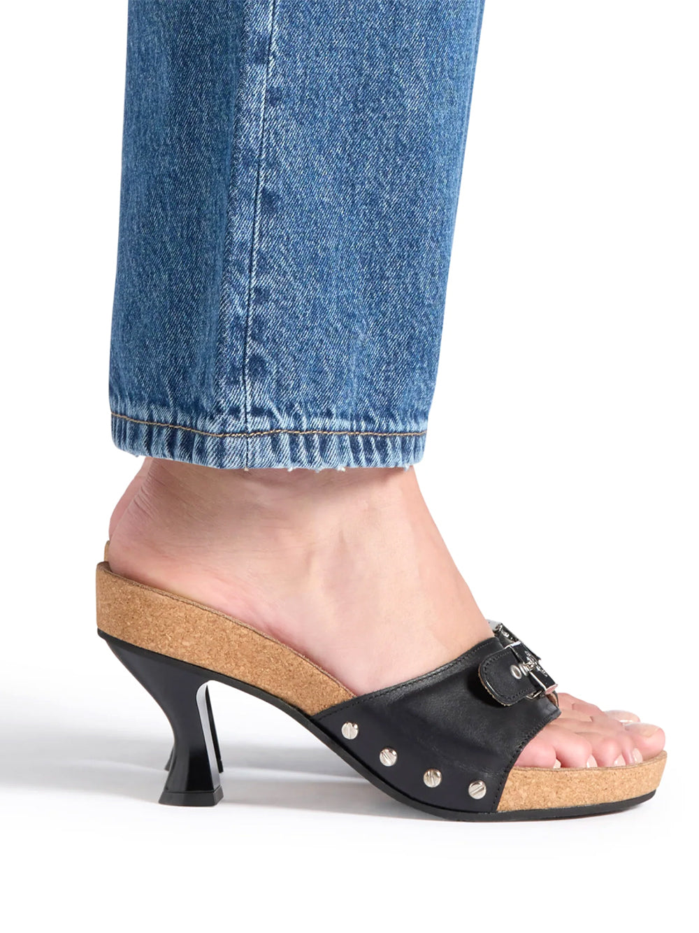 SCHOLL-LUNA HEEL-F006911004 BLACK LEATHER