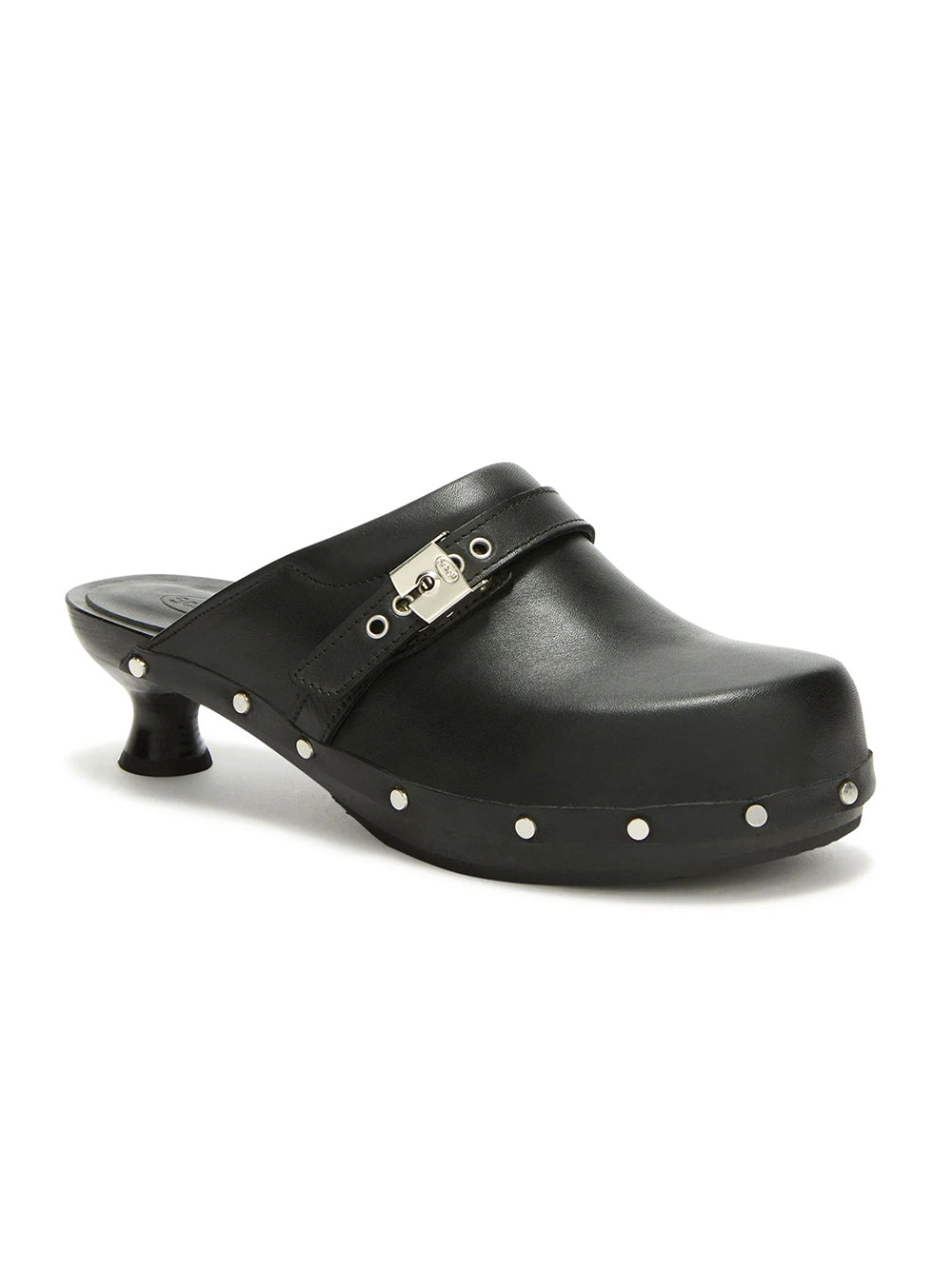 SCHOLL-PESCURA CLAIRE CLOG-F012431004 BLACK LEATHER