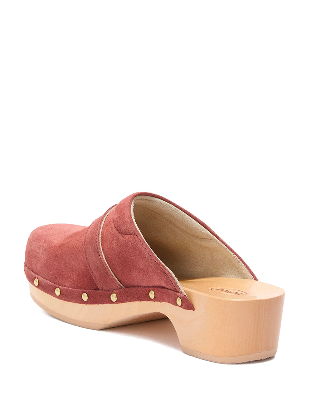 SCHOLL-PESCURA CLOG-F323261009 BRICK RED SUEDE