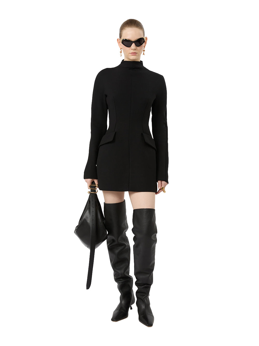 SPORTMAX-ABITO CLESSIDRA-SPXTEFRITE NERO