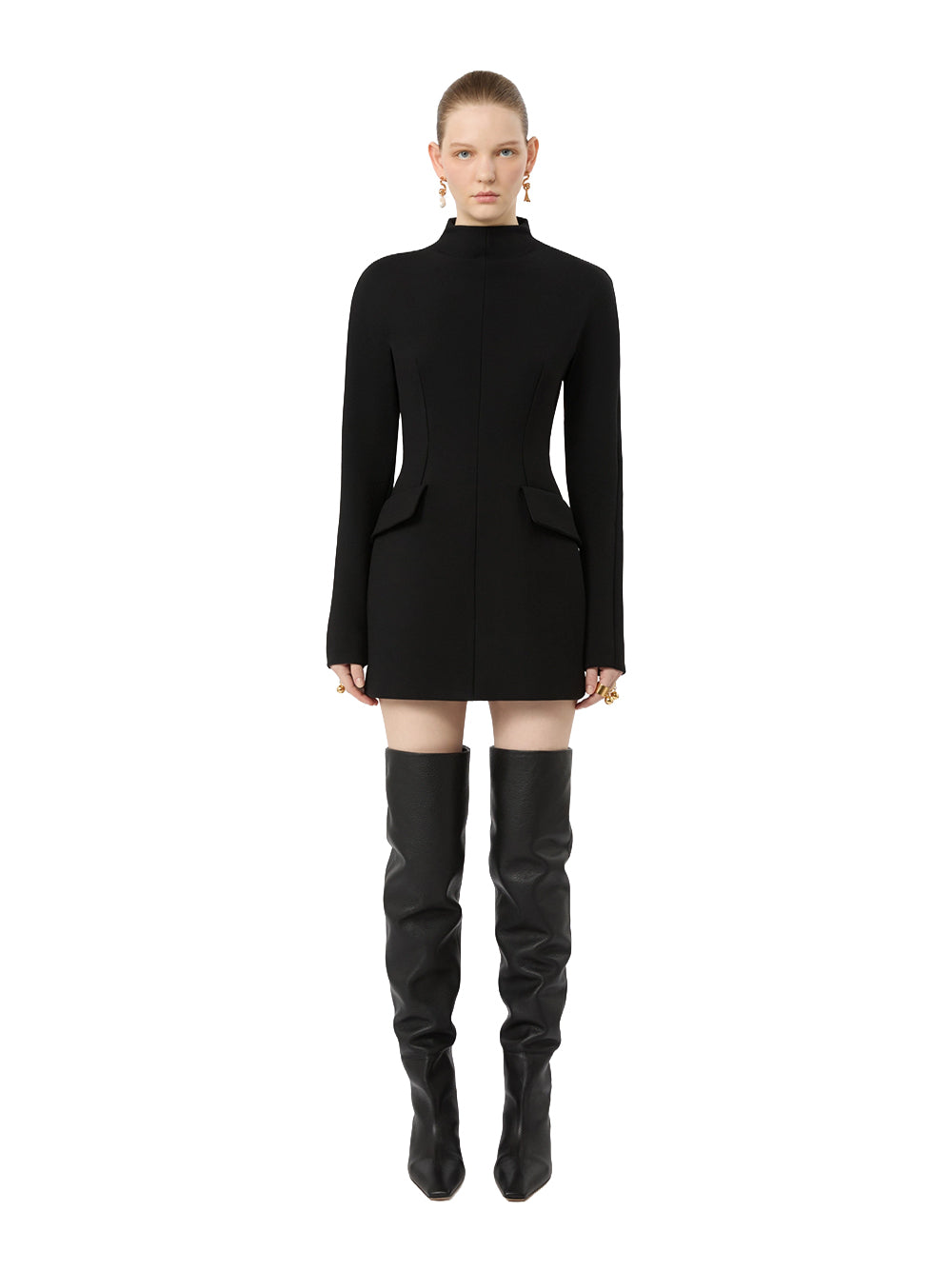 SPORTMAX-ABITO CLESSIDRA-SPXTEFRITE NERO