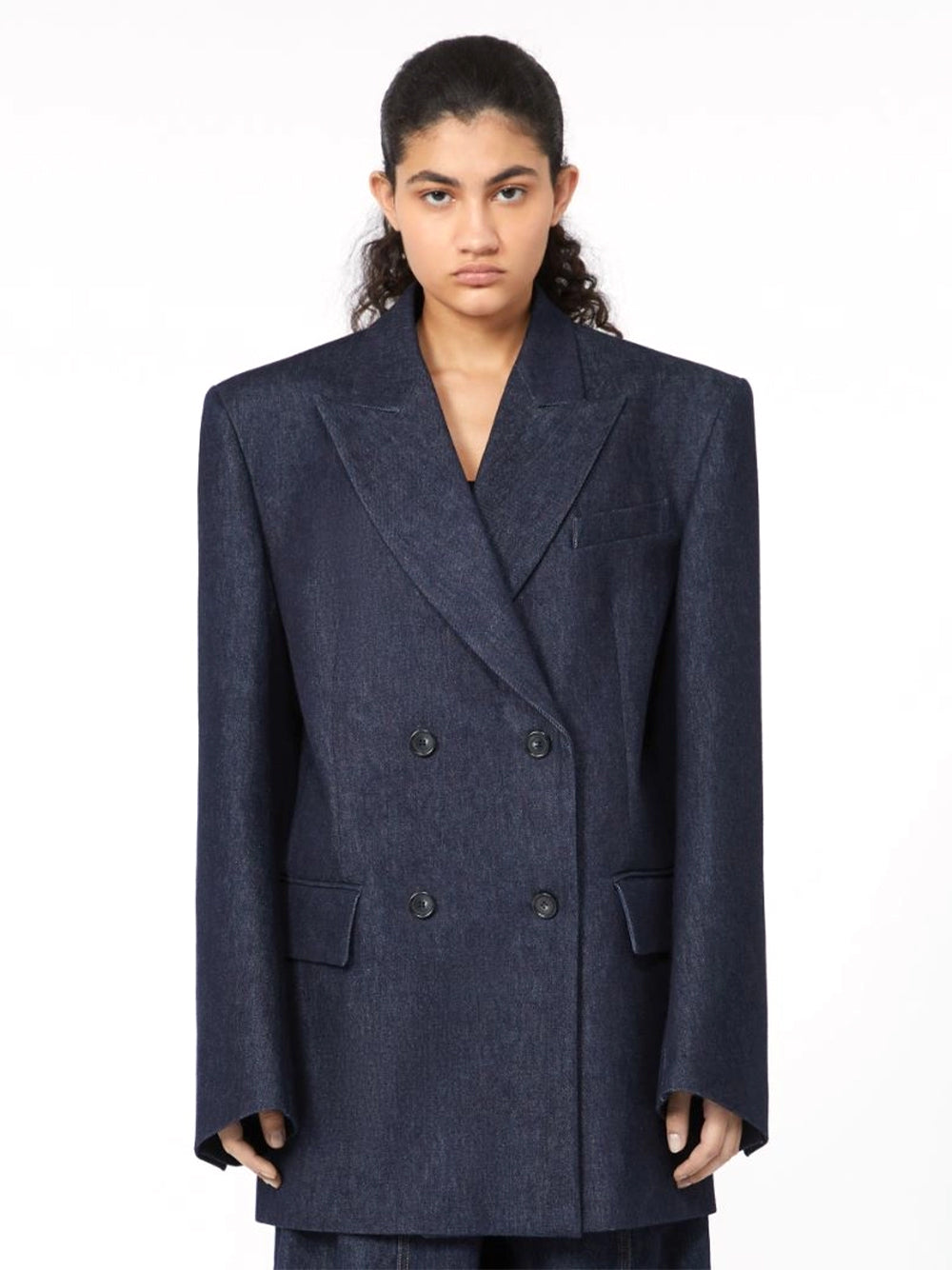 SPORTMAX-ANCELLA BLAZER-2522046053600 001 BLU