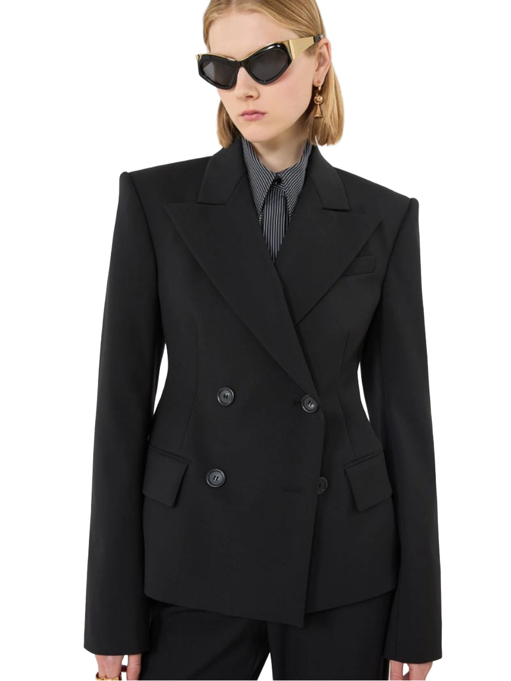 SPORTMAX-BLAZER DOPPIOPETTO-SPXFRESIA 004 NERO