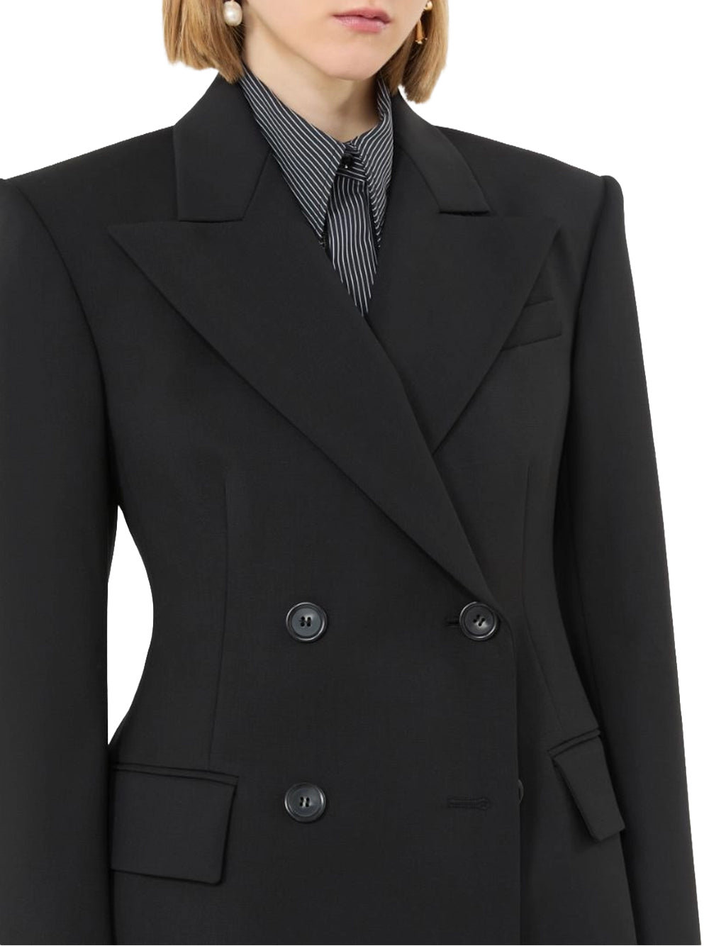 SPORTMAX-BLAZER DOPPIOPETTO-SPXFRESIA 004 NERO