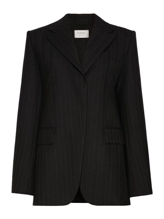 SPORTMAX-BLAZER IN LANA GESSATO-SPXADORATO 002 GESSATO