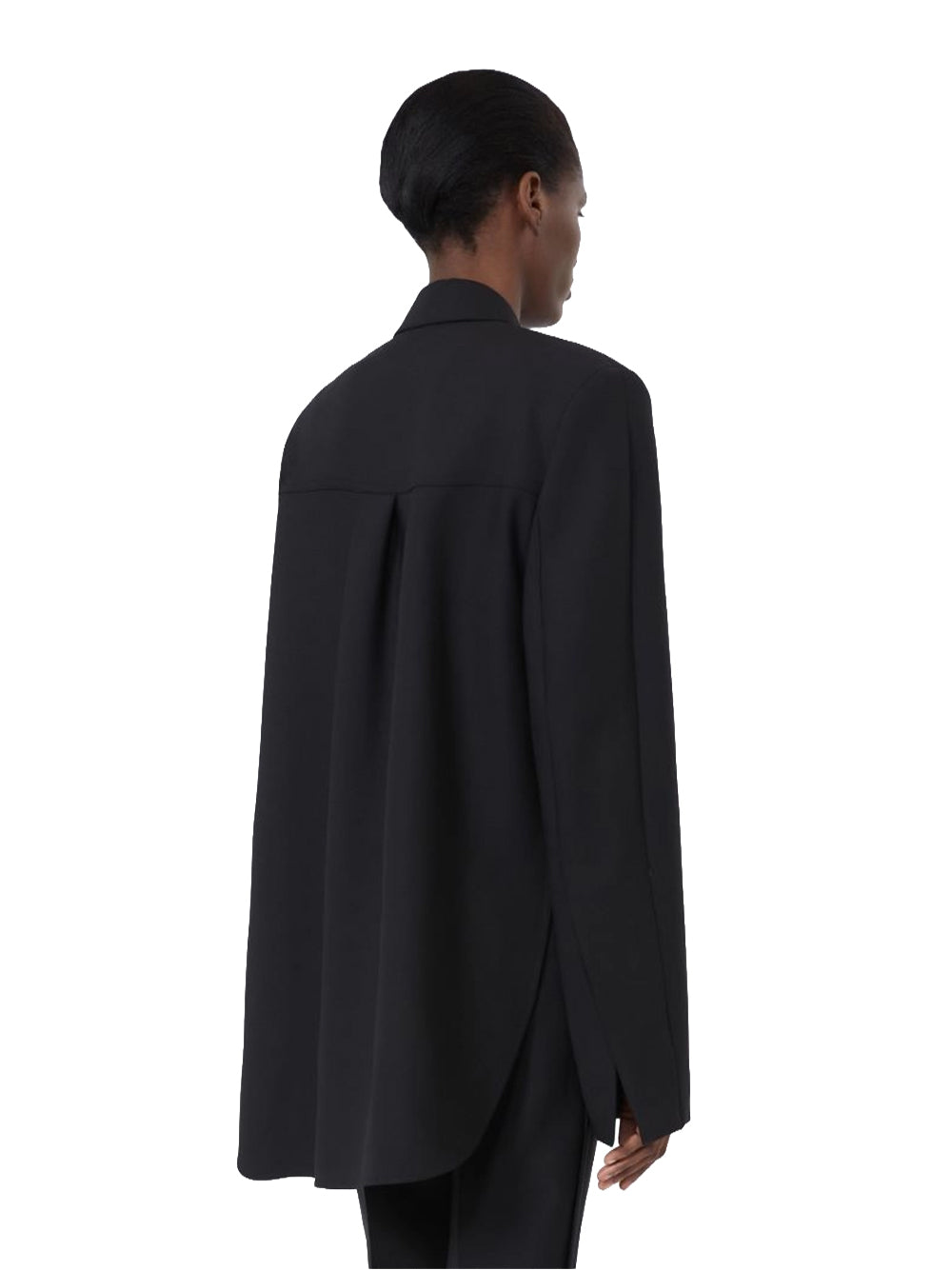 SPORTMAX-BLAZER IN LANA TECNICA-SPSGESTRO 001 NERO
