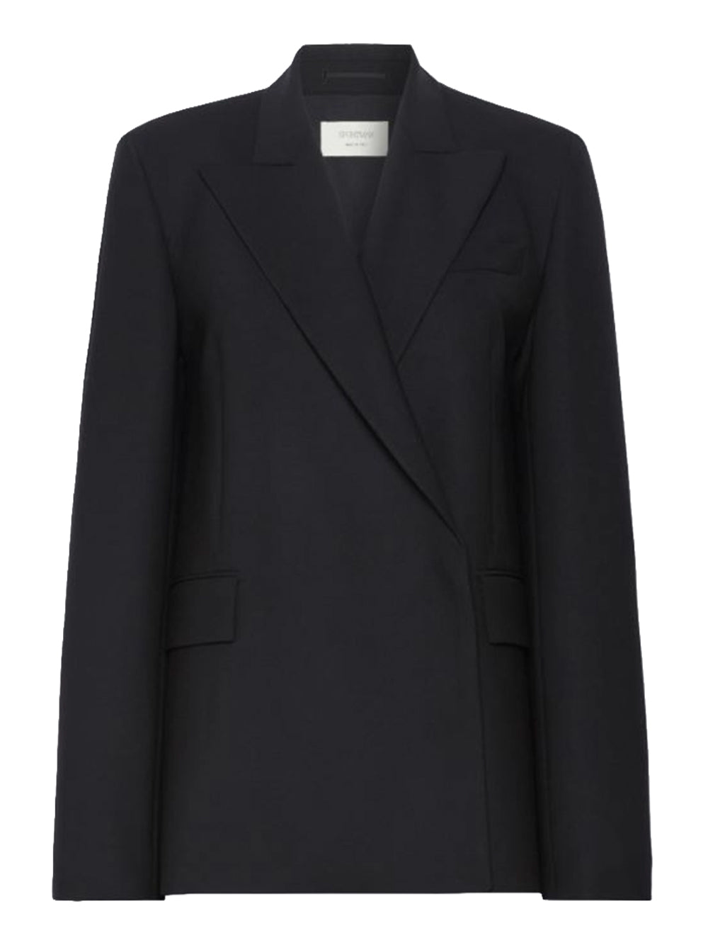SPORTMAX-BLAZER IN LANA TECNICA-SPSGESTRO 001 NERO