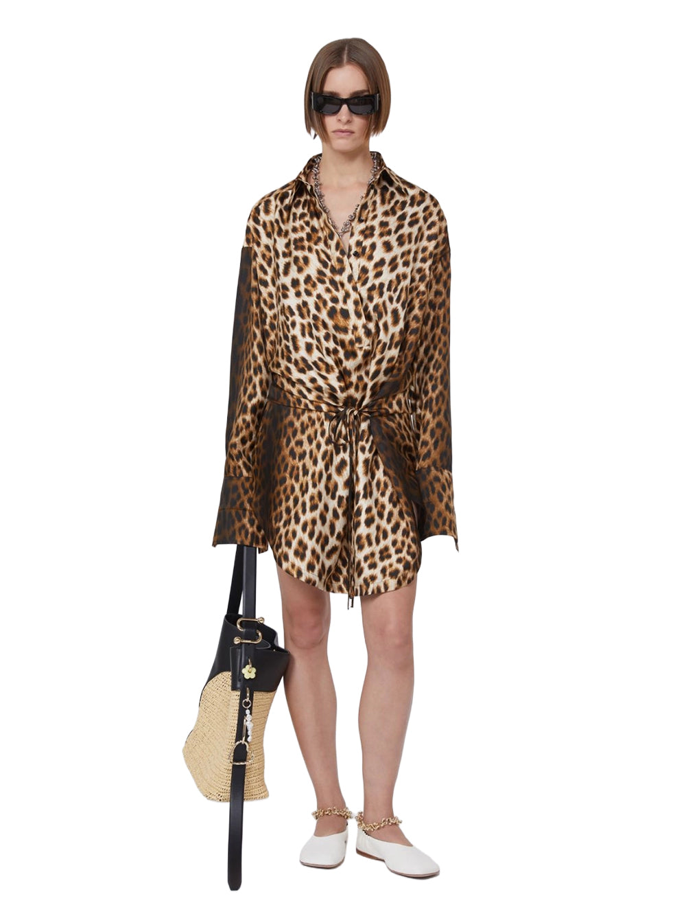 SPORTMAX-CINEMA SILK DRESS-2612221072600 001 LEOPARDO