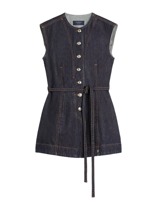 SPORTMAX-DOMINIO DENIM TOP-2612161015600 001 BLU NOTTE