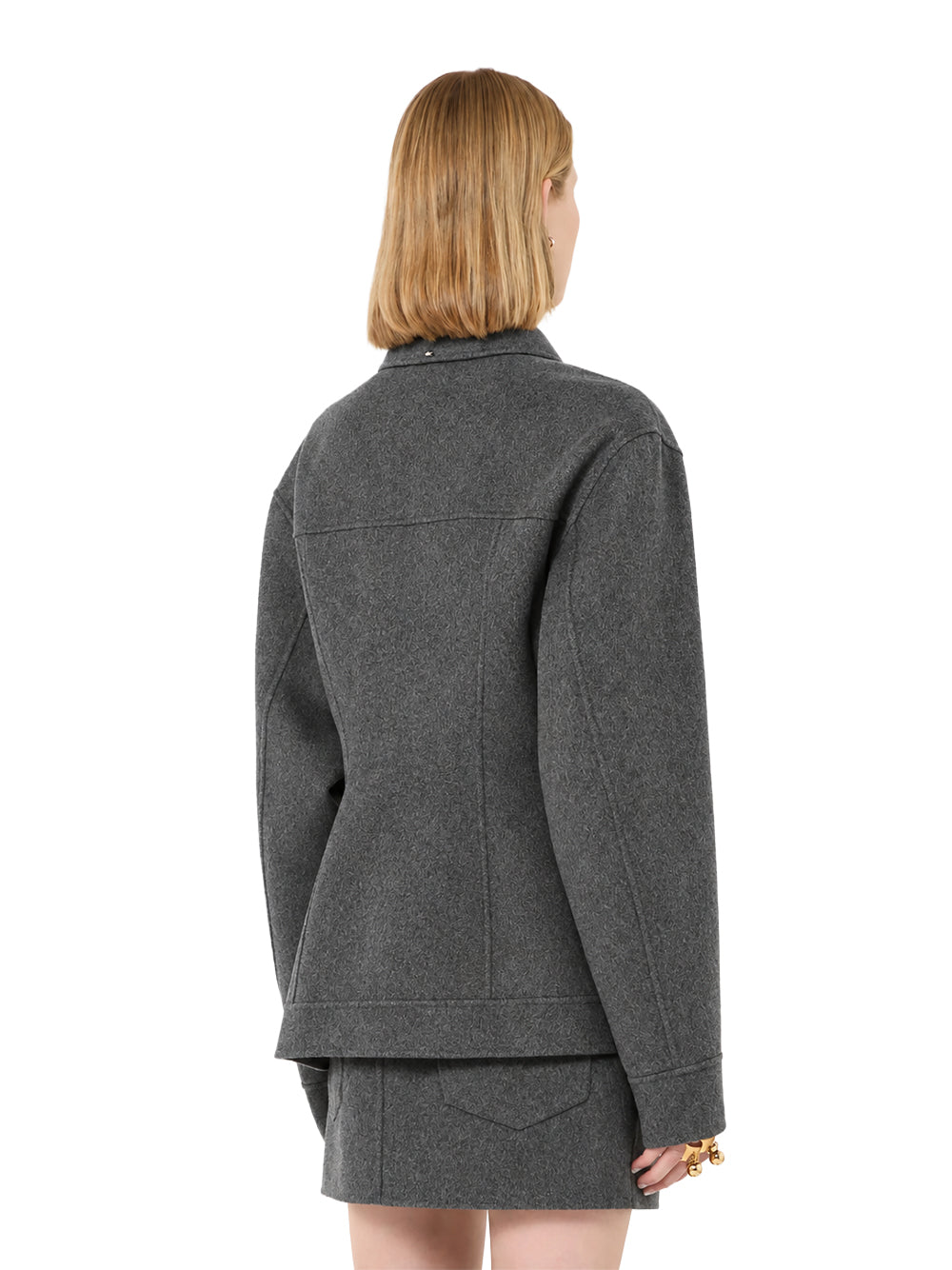 SPORTMAX-GIACCA IN PURA LANA-SPXCALCIO NERO