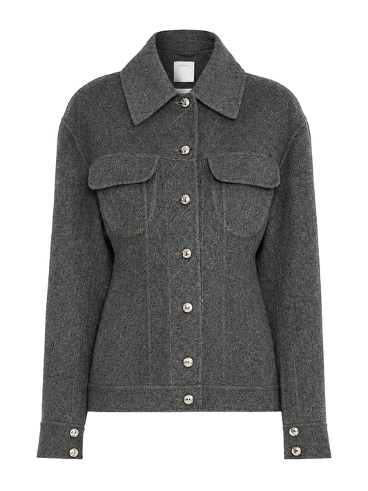 SPORTMAX-GIACCA IN PURA LANA-SPXCALCIO NERO