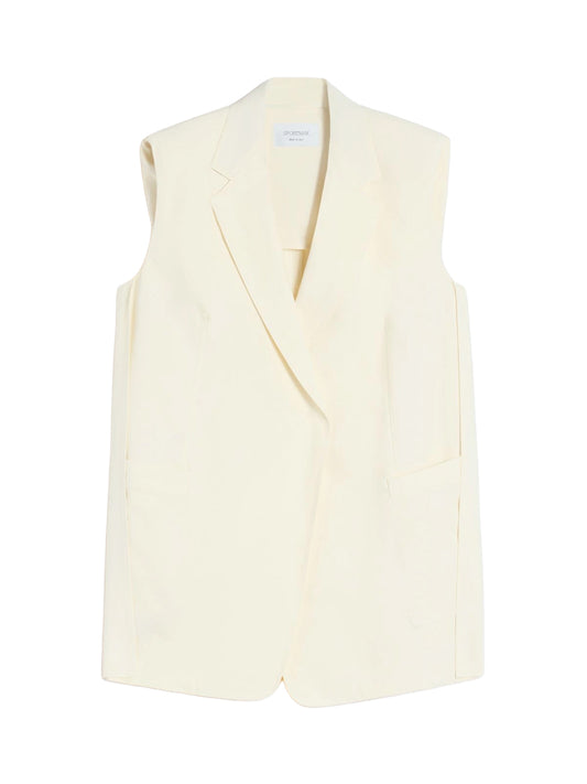 SPORTMAX-MAGGIO GILET-2612281012600 001 AVORIO
