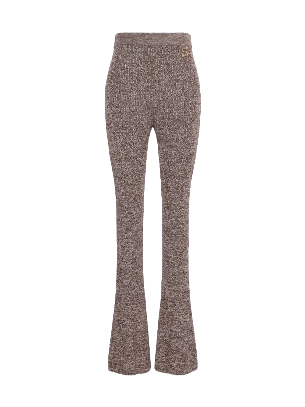 SPORTMAX-PANTALONE MAGLIA FLARE-SPXVELO CIOCCOLATO