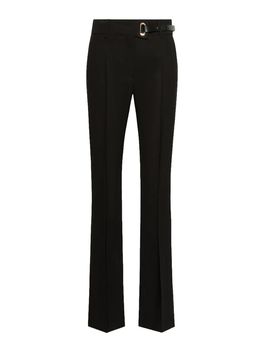 SPORTMAX-PANTALONE SLIM-SPXRUM NERO