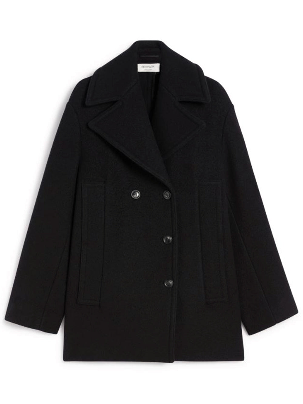 SPORTMAX-TABELLA PEACOAT-2522086012600 004 NERO
