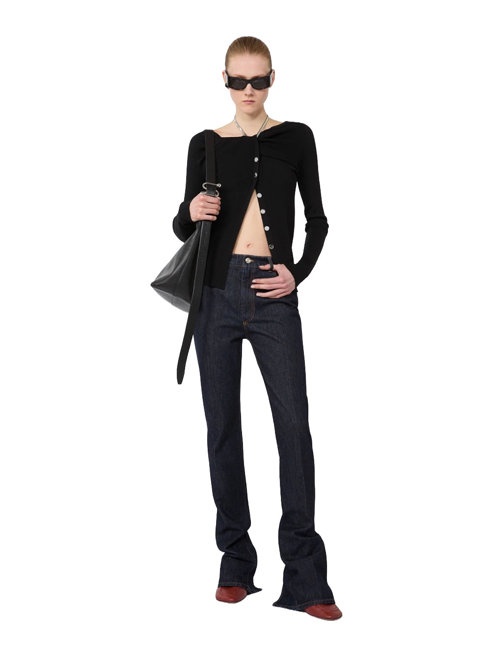 SPORTMAX-UDITORE DENIM PANTS-2612181085600 001 BLU NOTTE