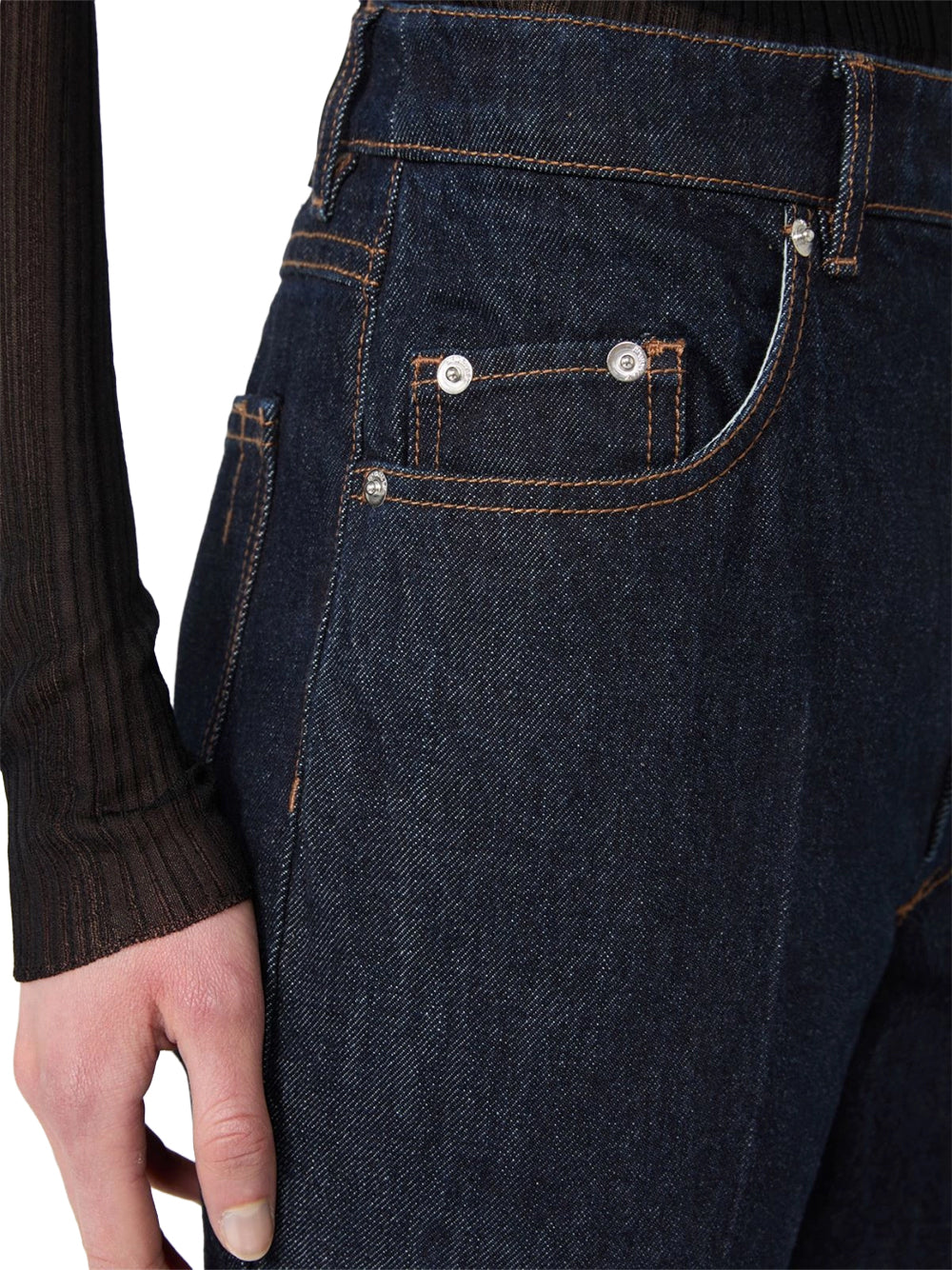 SPORTMAX-UDITORE DENIM PANTS-2612181085600 001 BLU NOTTE