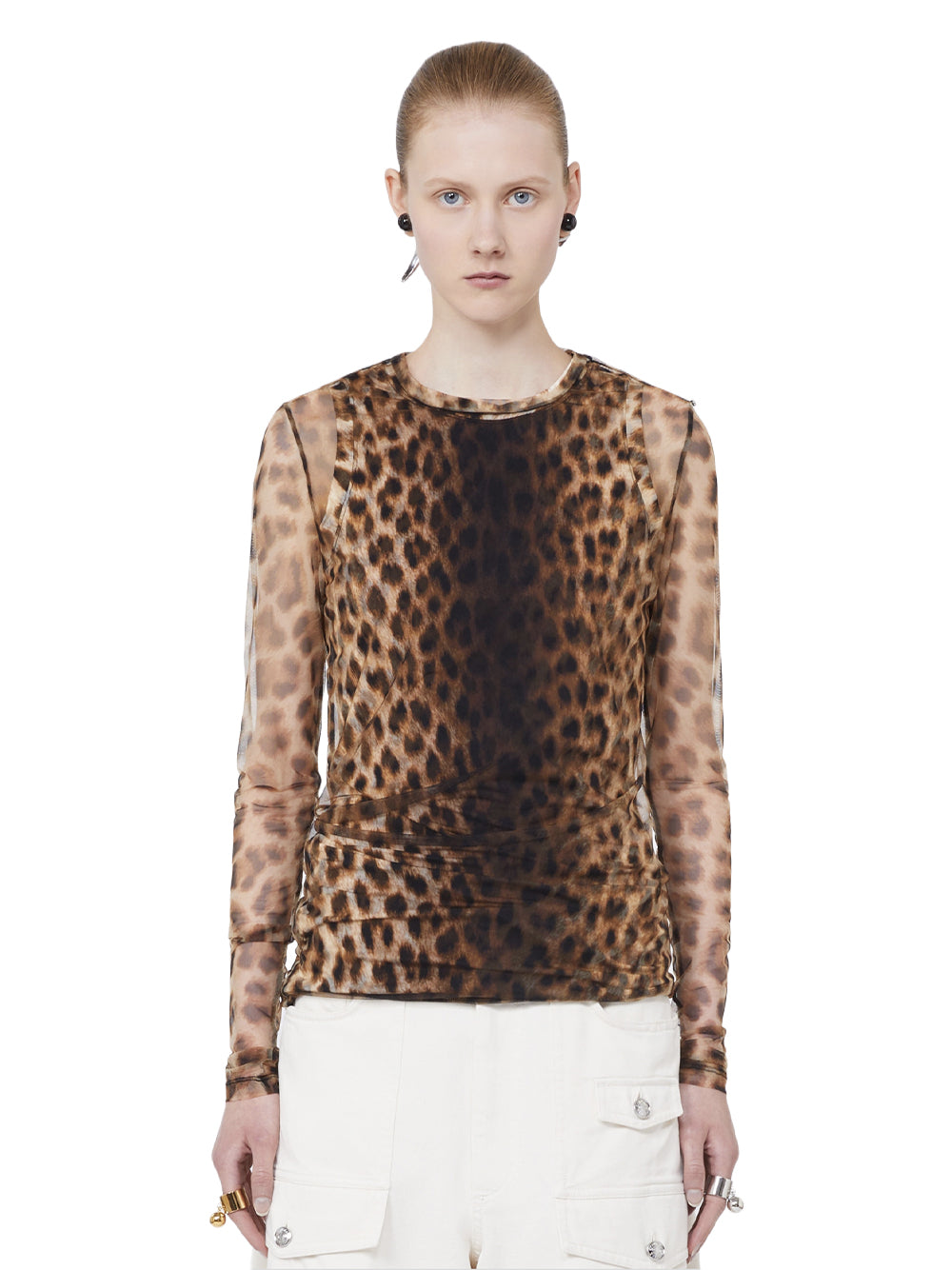 SPORTMAX-ZEBU TOP-2612941072600 001 LEOPARDO