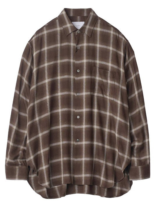 SSSTEIN-LY/VIS CHECK OVERSIZED LS SHIRT-ST 1461 BROWN OMBRE